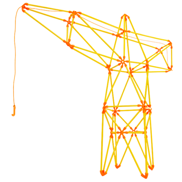 Constructor Hape Truss Cran Yellow Numărul de piese 94 , 4+ photo 2