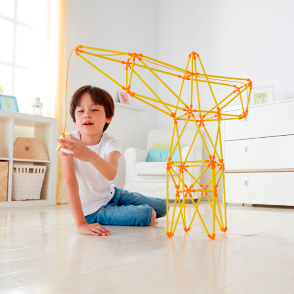 Constructor Hape Truss Cran Yellow Numărul de piese 94 , 4+ photo 3