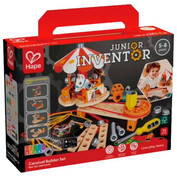 Constructor Hape Carnival Builder Set Brown Numărul de piese 73, 5+ photo 1