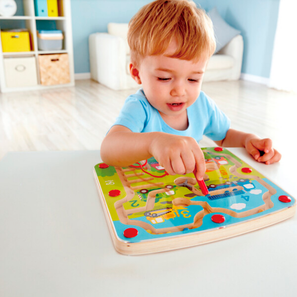 Интерактивная игрушка Hape Magnet pen Construction & Number Maze E1713 Зеленый Для детей, 24 месяца photo 4