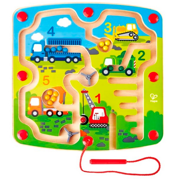 Интерактивная игрушка Hape Magnet pen Construction & Number Maze E1713 Зеленый Для детей, 24 месяца photo 6