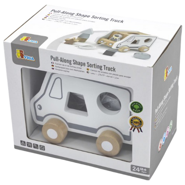 Интерактивная игрушка PolarB Pull-Along Shape Sorting Truck 51612 Белый 1+ photo 3