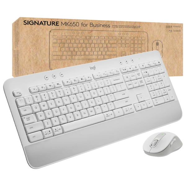 Клавиатура и Мышь Logitech MK650 for Business Белый Для дома и офиса, Беспроводные photo 6