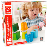 Constructor Hape Twist and Turnables Multicolor Numărul de piese 8, 24 luni
