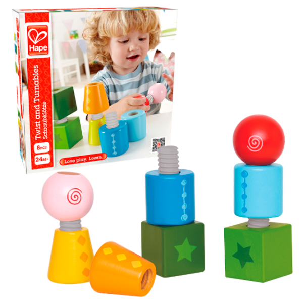Constructor Hape Twist and Turnables Multicolor Numărul de piese 8, 24 luni photo 3