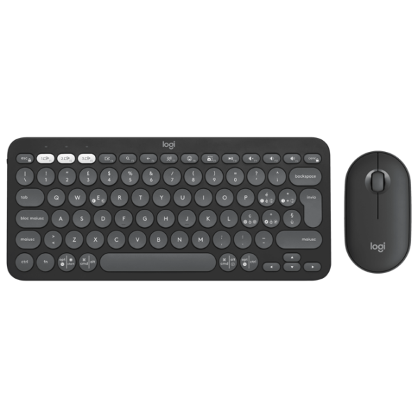Клавиатура и Мышь Logitech Pebble 2 Combo Графит Для дома и офиса, Беспроводные photo 1