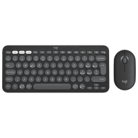 Клавиатура и Мышь Logitech Pebble 2 Combo Графит Для дома и офиса, Беспроводные