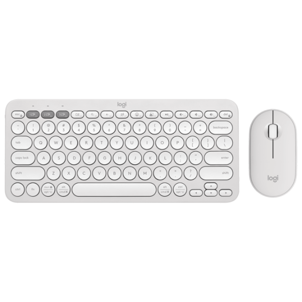 Клавиатура и Мышь Logitech Pebble 2 Combo Белый Для дома и офиса, Беспроводные photo 1