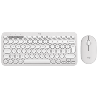Клавиатура и Мышь Logitech Pebble 2 Combo Белый Для дома и офиса, Беспроводные
