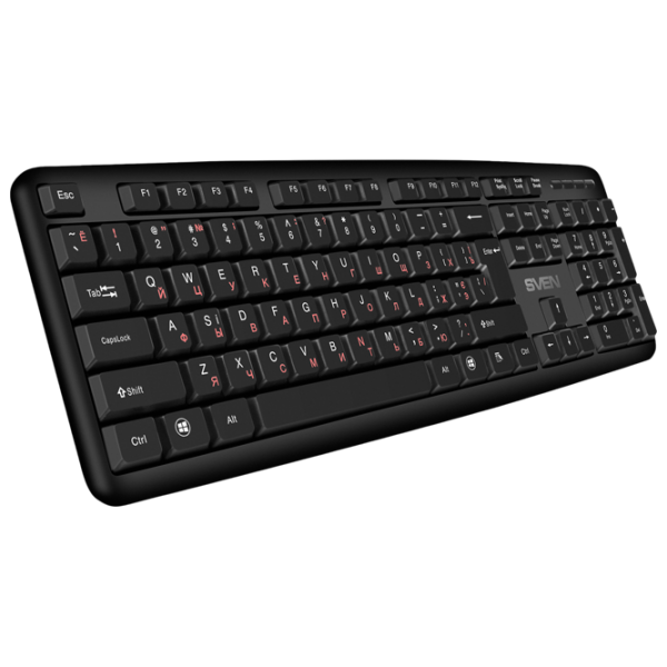 Tastatură Sven Comfort KB-S230 Black Home and Office, Cu fir photo 2