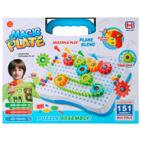 Constructor Essa Toys Magic Plate White Numărul de piese 151, 3+