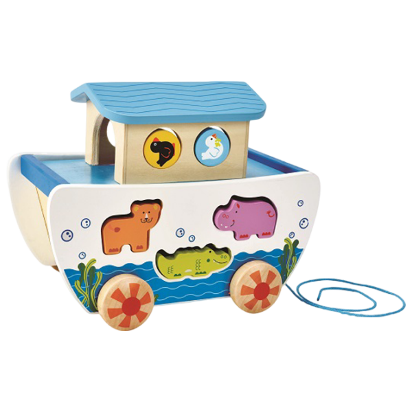 Jucărie interactivă Hape Pull A-Long Noah's Ark E8049 White 1+ photo 1
