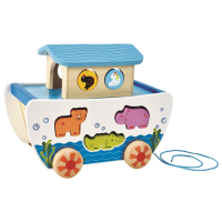 Jucărie interactivă Hape Pull A-Long Noah's Ark E8049 White 1+