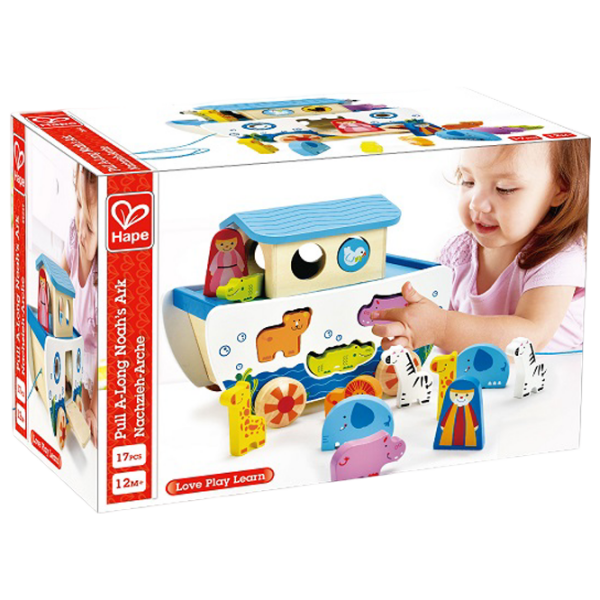 Jucărie interactivă Hape Pull A-Long Noah's Ark E8049 White 1+ photo 5