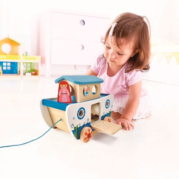 Jucărie interactivă Hape Pull A-Long Noah's Ark E8049 White 1+ photo 6