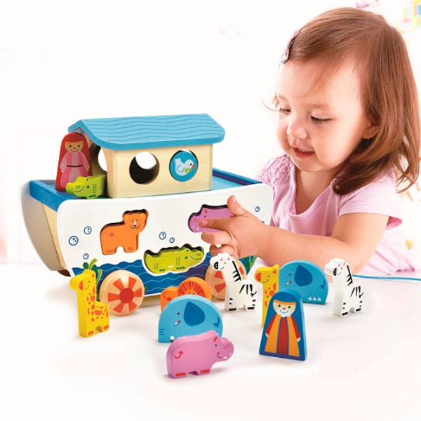 Jucărie interactivă Hape Pull A-Long Noah's Ark E8049 White 1+ photo 7