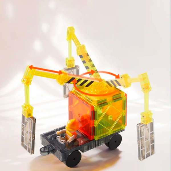 Конструктор Mideer Magnetic Tiles Желтый Количество деталей 36, 3+ photo 6