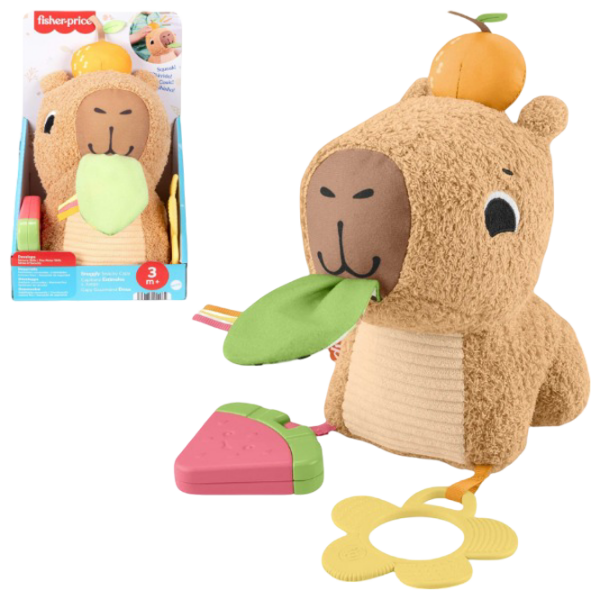 Jucărie moale Fisher Price Capybara HYR54 Brown 0.3+ photo 3