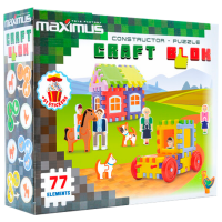 Constructor Maximus Blocuri și autocolante Multicolor Numărul de piese 77, 3+