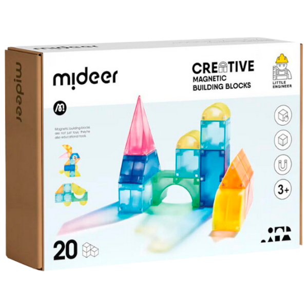 Constructor Mideer Creative Magnetic Multicolor Numărul de piese 20, 3+ photo 1