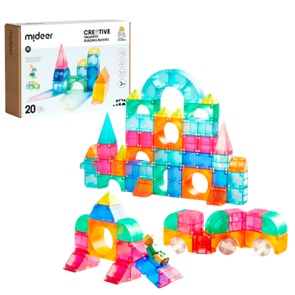 Constructor Mideer Creative Magnetic Multicolor Numărul de piese 20, 3+ photo 2