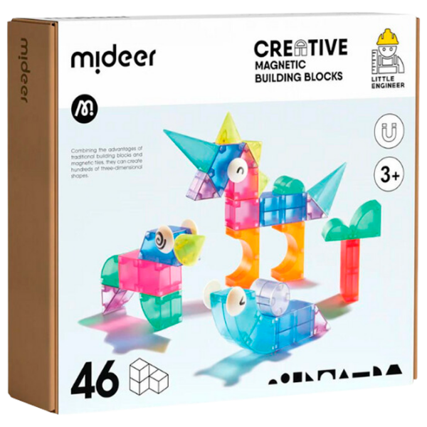 Constructor Mideer Creative Magnetic Multicolor Numărul de piese 46, 3+ photo 1
