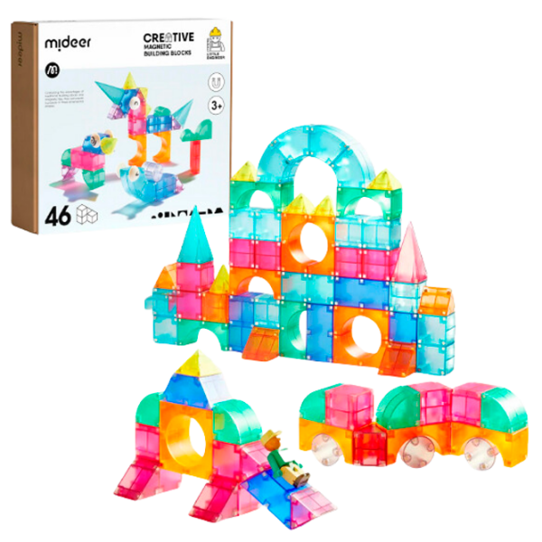 Constructor Mideer Creative Magnetic Multicolor Numărul de piese 46, 3+ photo 2