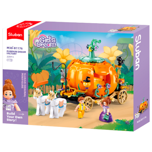 Constructor Sluban Pumpkin Dream Factory Orange Numărul de piese 320, 7+ photo 1