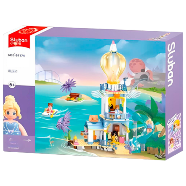 Конструктор Sluban Castle with a Slide Фиолетовый Количество деталей 404, 6+ photo 1