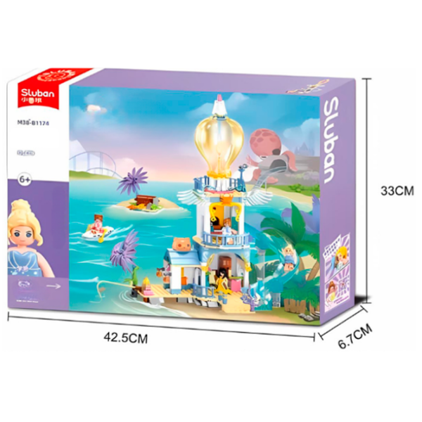 Конструктор Sluban Castle with a Slide Фиолетовый Количество деталей 404, 6+ photo 6