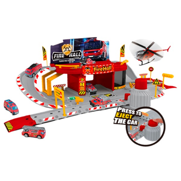 Интерактивная игрушка Essa Toys Mechanism Garage Fire Hall MH-109 Красный Для детей, 3+ photo 2