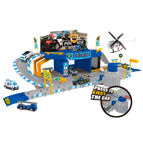 Интерактивная игрушка Essa Toys Mechanism Garage Police Hall MH-107 Синий Для детей, 3+ photo 1