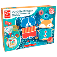 Креативный набор Hape Love Play. Learn Sponge Painting Fun E1067 Синий Для детей, 3+