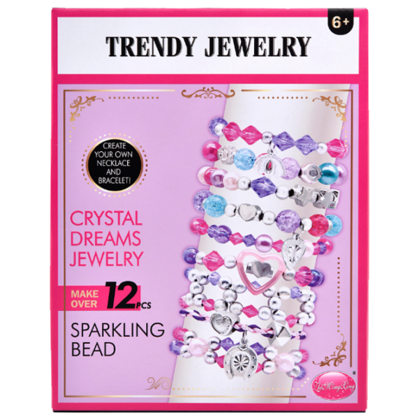 Set de creație Essa Toys Trendy Jewelry Sparkling Bead 11575 Violet Pentru fetițe, 6+ photo 1