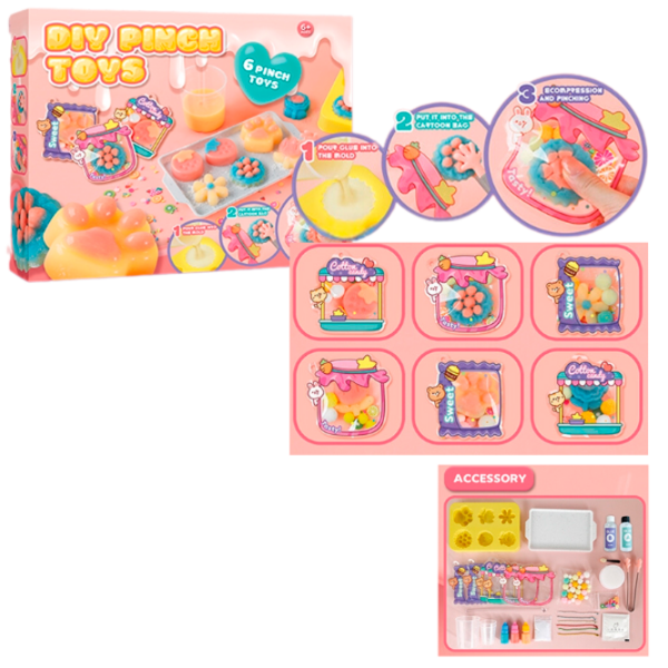 Set de creație Essa Toys Pinch Toys Jucării-antistres 708B-70 Beige Pentru băieți, 6+ photo 3