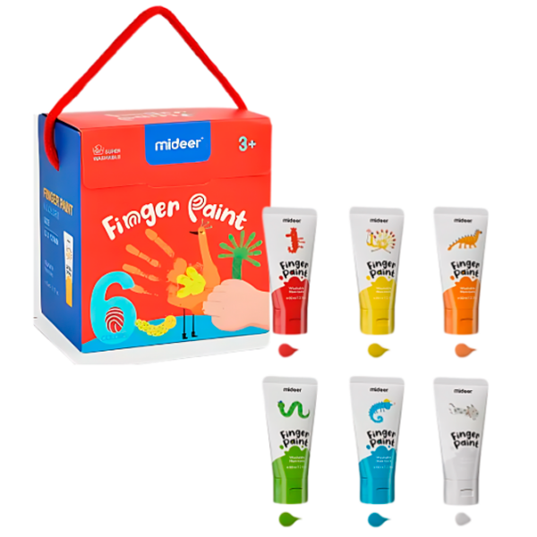 Set de creație Mideer Finger Paint Set pentru desen MD4165 Multicolor Pentru copii, 3+ photo 2