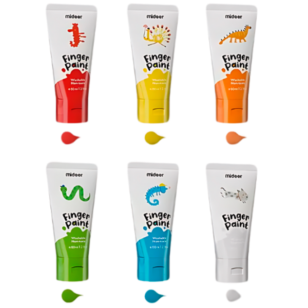 Set de creație Mideer Finger Paint Set pentru desen MD4165 Multicolor Pentru copii, 3+ photo 3