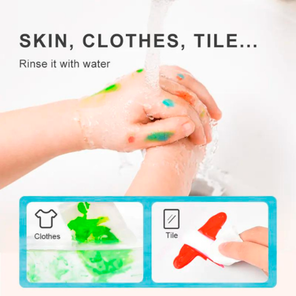 Set de creație Mideer Finger Paint Set pentru desen MD4165 Multicolor Pentru copii, 3+ photo 4