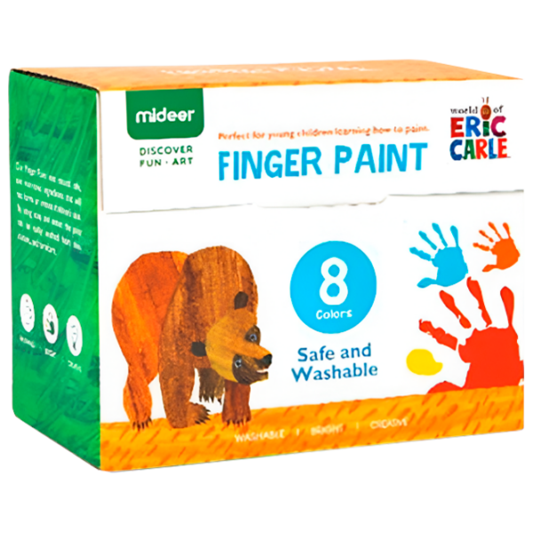 Set de creație Mideer Finger Paint Set pentru desen MD4110 Multicolor Pentru copii, 3+ photo 1