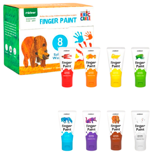 Set de creație Mideer Finger Paint Set pentru desen MD4110 Multicolor Pentru copii, 3+ photo 2