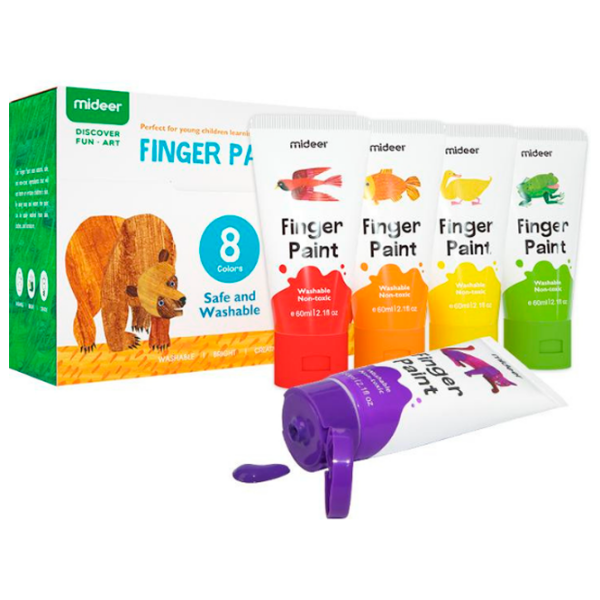 Set de creație Mideer Finger Paint Set pentru desen MD4110 Multicolor Pentru copii, 3+ photo 4
