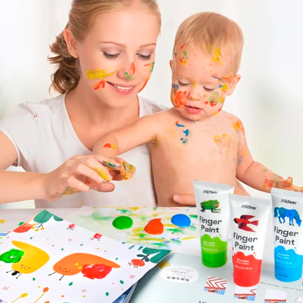 Set de creație Mideer Finger Paint Set pentru desen MD4110 Multicolor Pentru copii, 3+ photo 6