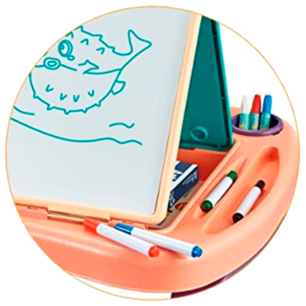 Set de creație Board Games Drawing Learning Board My Art Centre Play Set 8830 Orange Pentru copii, 3+ photo 5