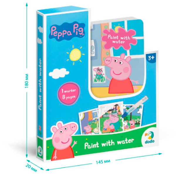 Креативный набор DoDo Peppa Pig Paint with water 200443 Синий Для детей, 3+ photo 6