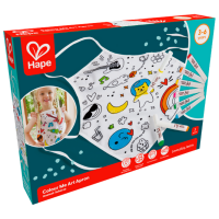 Set de creație Hape Love Play. Learn Colour Me Art Apron E2014 Blue Pentru copii, 3+
