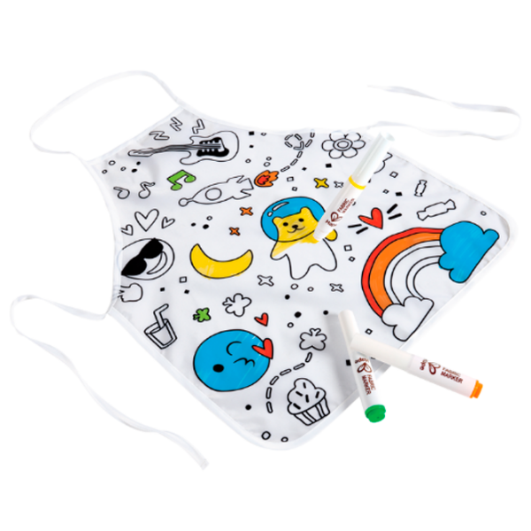 Set de creație Hape Love Play. Learn Colour Me Art Apron E2014 Blue Pentru copii, 3+ photo 2