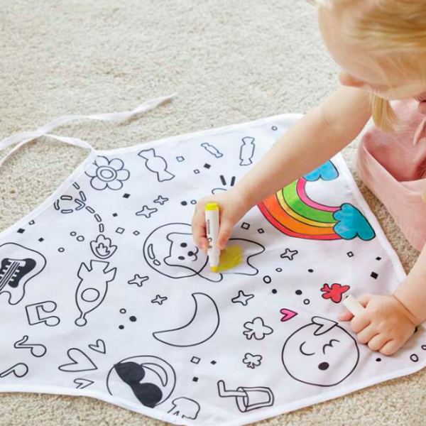 Set de creație Hape Love Play. Learn Colour Me Art Apron E2014 Blue Pentru copii, 3+ photo 4