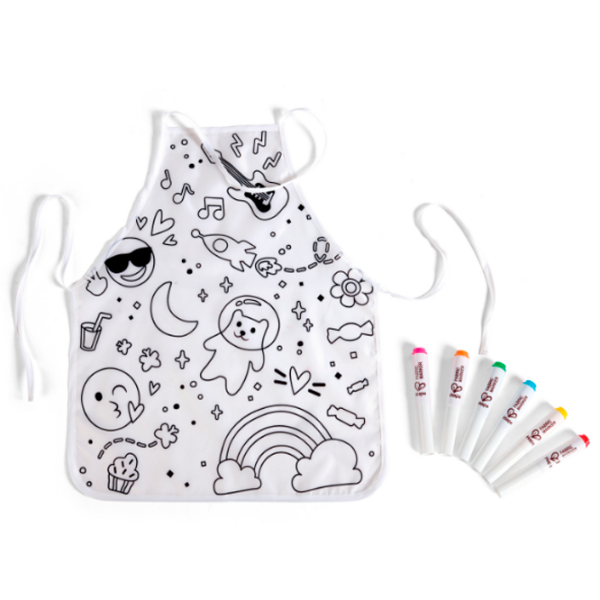Set de creație Hape Love Play. Learn Colour Me Art Apron E2014 Blue Pentru copii, 3+ photo 5
