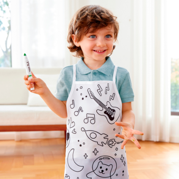 Set de creație Hape Love Play. Learn Colour Me Art Apron E2014 Blue Pentru copii, 3+ photo 6