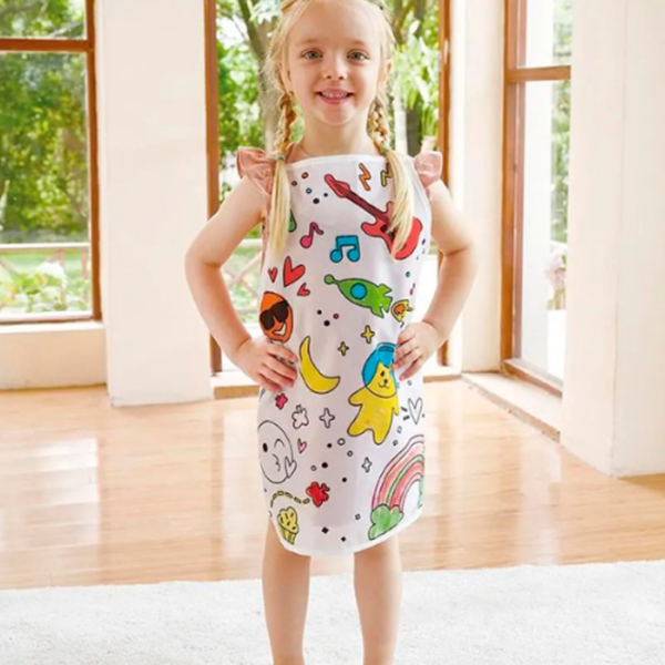 Set de creație Hape Love Play. Learn Colour Me Art Apron E2014 Blue Pentru copii, 3+ photo 7